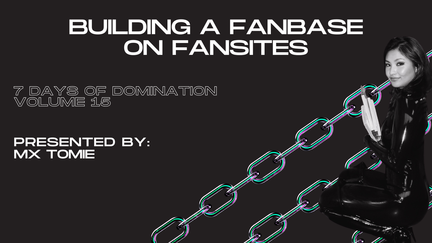 Building a Fanbase on a Fansite with Mx Tomie